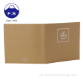 Carpeta de presentación de archivo de impresión de papel Kraft personalizada personalizada